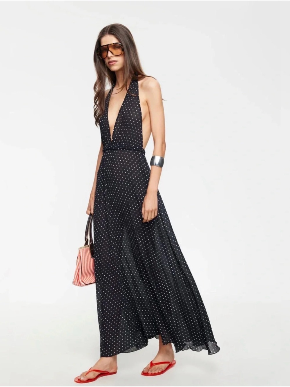 Lioness District Maxi Dress | Onyx Polka - Picture 3 of 6